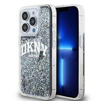 DKNY Liquid Glitter Big Logo dėklas iPhone 14 Pro - juodas