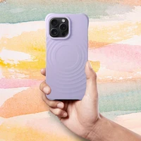 Silikoninis Zephyr Mag dėklas telefonui, suderinamas su MagSafe, skirtas IPHONE 14 PRO MAX, alyvinės spalvos