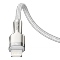 USB-C kabelis Lightning įrenginiams Baseus Cafule, PD, 20W, 2m (baltas)