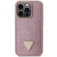 Guess GUHCP14LHDGTPP iPhone 14 Pro 6.1" rožinis/rožinis hardcase Rhinestone Triangle