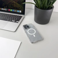 Blizgus dėklas su MagSafe Samsung Galaxy A16 5G - baltas