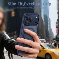 Tech-Protect Magpeak Magsafe CC dėklas telefonui iPhone 17 Pro - matinės tamsiai mėlynos spalvos