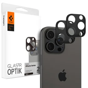Spigen Optik.tR Apsauginis stiklas kamerai iPhone 14 Pro / Pro Max / 15 Pro / Pro Max / 16 Pro / Pro Max - Juodas 2 vnt.