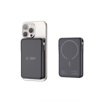 Tech-Protect LifeMag PB31 išorinė baterija su MagSafe 10000mAh 15W USB-C / USB-A / įmontuotu USB-C / Lightning kabeliais - juoda