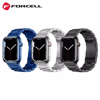 FORCELL F-DESIGN FA10 nerūdijančio plieno dirželis APPLE Watch 42 / 44 / 45 / 49 mm sidabrinis