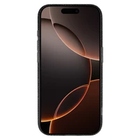 Blizgantis MagSafe dėklas telefonui Iphone 16 Pro juodas skaidrus