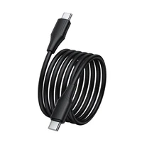 Kabelis silikoninis USB C į USB C Hoco 3A 60W 1 m X124 - juodas
