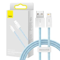 Baseus Dynamic kabelis USB į Lightning, 2.4A, 1m (mėlynas)