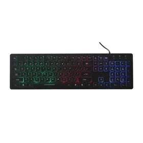 ART laidinė klaviatūra USB A QWERTY su apšvietimu plona AK-20 juoda