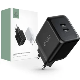 Tech-Protect C35W-2 įkroviklis, 2x USB-C PD 35W - juodas