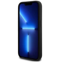 Karl Lagerfeld Silikoninis Metal Script Logo dėklas telefonui iPhone 14 Pro juodas