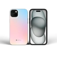 FORCELL F-PROTECT Mirage, karinio standarto išbandytas magnetinis dėklas telefonui IPHONE 16, rausvai mėlynas