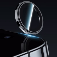 Benks Grūdintas stiklas Glass Warrior metalinis objektyvo apsauginis stiklas kamerai Iphone 17 Air (lęšio 1 vnt.) juodas