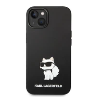 Karl Lagerfeld silikoninis Choupette dėklas telefonui iPhone 14 Plus - juodas