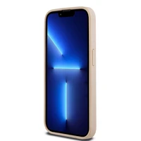 DKNY Odinis mono juosta ir metalinis logotipas dėklas telefonui iPhone 15 Pro - rožinis