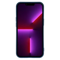 Silikoninis širdies dėklas telefonui Iphone 14 Plus, dizainas 1, tamsiai mėlynas