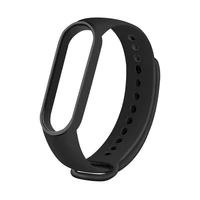 Silikoninis dirželis XIAOMI Mi Band 5 / 6 / 7 juodas (01)