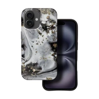 FORCELL F-PROTECT Mirage, karinio standarto išbandytas magnetinis dėklas telefonui IPHONE 16, sidabrinis rūkas