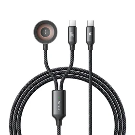 Mcdodo CA-2200 2 viename USB-C kabelis + Apple Watch įkroviklis, 60W, 1.2m