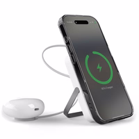 Puro 10000mAh MagSafe belaidė išorinė baterija su aliuminio stovu - balta