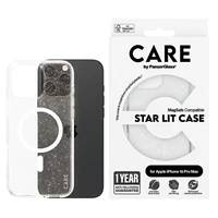 CARE by PanzerGlass Flagship Star Lit dėklas telefonui iPhone 16 Pro Max 6.9" baltas Magnetinis 1344