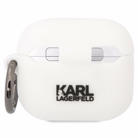 Karl Lagerfeld KLACA3SILKCW AirPods 3 dėklas baltas/baltas Silikoninis Karl & Choupette