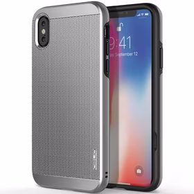 Obliq Slim Meta - dėklas iPhone Xs / X (Satin sidabrinis)