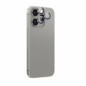 AmazingThing AR aliuminio 3 objektyvų stiklas su objektyvo rėmeliu iPhone 16 Pro / 16 Pro Max - pilkas