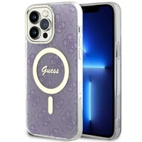 Guess GUHMP14XH4STU iPhone 14 Pro Max 6.7" violetinis kietas dėklas 4G Magnetinis