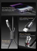 USB kabelis Joyroom SA-50 USB-A to Lightning 3A 1.2m tamsiai pilkas