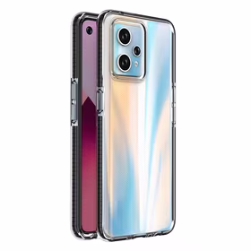 Spring Case Realme 9 Pro+ / Realme 9 silikoninis dangtelis su rėmeliu juodas