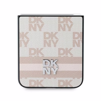 DKNY Checkered Pattern Printed Stripes Dėklas telefonui Samsung Galaxy Z Flip 6 - rožinis