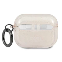 Karl Lagerfeld Blizgučių Karlo Galvos Dėklas AirPods Pro - auksinis