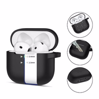 Tech-Protect silikoninis dėklas su kabliuku AirPods 4 - juodas