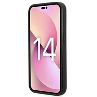 Karl Lagerfeld Saffiano Choupette Head Patch dėklas telefonui iPhone 14 Pro Max - juodas