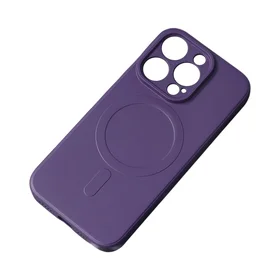 iPhone 14 Pro Max Silikoninis dėklas Magsafe - violetinis