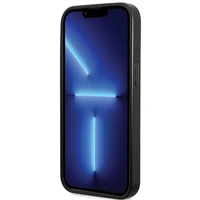 Guess GUHCP13XPS4DGPK iPhone 13 Pro Max 6.7" juodas kietas dėklas su Strass metaliniu logotipu