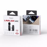 YESIDO MICROPHONE MEMS WITH CLIP KR12 LIGHTNING BELAIDIS 2,4GHz, juodas