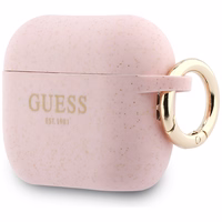 Guess Silikoninis Glitter Ring Dėklas for AirPods Pro 3 - rožinis