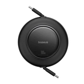 Baseus Free2Pull Mini 100W ištraukiamas USB-C kabelis - USB-C 2m - Juodas