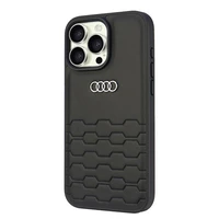 Audi Sintetinės odos iPhone 16 Pro Max 6.9" juodas/juodas kietas dėklas AU-TPUPCIP16PM-GT/D2-BK