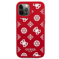 Guess GUHCP12LLSPEWRE iPhone 12 Pro Max 6.7" raudonas/raudonas kietas dėklas Peony kolekcija