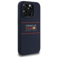 RED BULL dėklas telefonui IPHONE 14 Pro suderinamas su MagSafe RBHMP14L24SIHSRV (Silikoninis horizontalus centrinis logotipas) tamsiai mėlyna