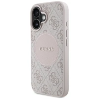 Guess 4G Circle Classic Logo MagSafe iPhone 16 dėklas telefonui - rožinis