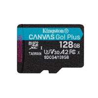 Kingston Atminties kortelė 128GB microSDXC Canvas Go Plus Gen4 200MB/s A2 U3 V30 + adapteris