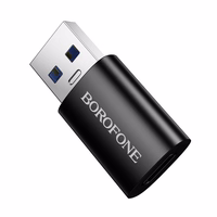 Borofone adapteris BV26B - USB į Type C - juodas