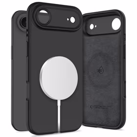 Tech-Protect Silicone magnetinis dėklas telefonui iPhone 17 Air - juodas