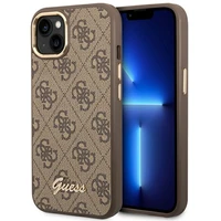 Guess GUHCP14MHG4SHW iPhone 14 Plus 6.7 "rudas/rudas kietas dėklas 4G Vintage Gold Logo