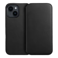 DUAL POCKET knygos tipo dėklas telefonui IPHONE 15 Pro Max juodas