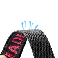 Dux Ducis dirželis (lauko versija) Apple Watch Ultra dirželis, SE, 9, 8, 7, 6, 5, 4, 3, 2, 1 (49, 45, 44, 42 mm) nailoninė apyrankė juoda ir raudona